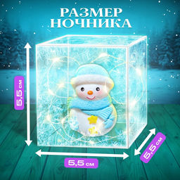 Снежный ночник своими руками Снеговик - Эврики фото 12