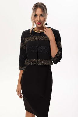 Жакет Golden Valley 6200 черно-бежевый  фото 5