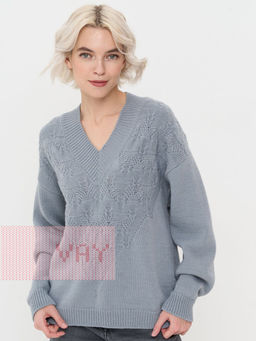 Джемпер женский 5232-41320. 0174 стальной