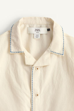 CAMISA PESPUNTES BORDADOS LIMITED EDITION / Crudo - Zara фото 6