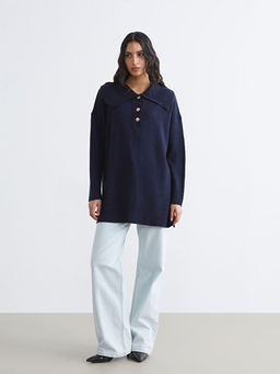 Polo Yaka Kad?n Triko Kazak