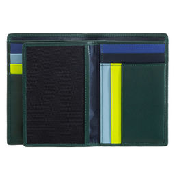 Итальянское кожаное портмоне DuDu серии Tiberio | зеленый пэчворк - Dudubags фото 4