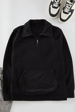 TRENDYOL MAN Saks Regular/Normal Kesim Dik Yaka Anti-Pilling S?cak Tutan/Polar Sweatshirt TMNAW25SW00182 - Trendyolmilla фото 2