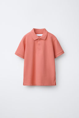 POLO B?SICO PIQU? / salmon/oscuro