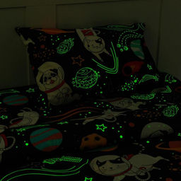 Постельное бельё Этель 1,5 сп Cosmoparty, 143х215 см, 150х214 см, 50х70 см -1 шт, 100% хлопок, бязь  фото 3