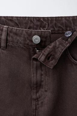RELAXED BAGGY DENIM TROUSERS - Zara фото 3