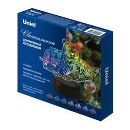 ULI-M508 RGB/3AA TIGER FAMILY/BLACK Светильник декоративный с эффектом 3D Семья тигров, на батарейках 3AA (не в/к). 1 светодиод. RGB свет. TM Uniel