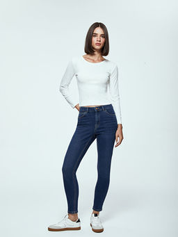 Y?ksek Bel Push Up Kad?n Jean Pantolon