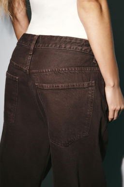 JEANS TRF BAGGY BARREL TIRO MEDIO / Marr?n - Zara фото 6