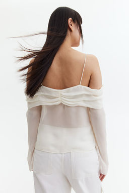 Top off-the-shoulder en gasa - H&m фото 6