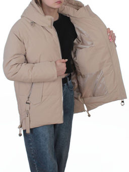 2387 BEIGE Куртка зимняя женская (150 гр. холлофайбер)