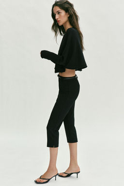 PANTAL?N CAPRI CINTUR?N / Negro - Zara фото 4