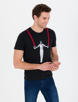 Черная облегающая футболка - Cacharel фото 3