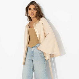 Жакет‑кейп на подкладе, Яркий эффект (с поясом) - Charutti фото 8