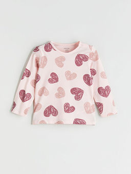 Kalp Desenli K?z Bebek Pijama Tak?m?