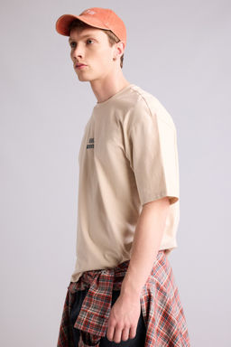 %100 Pamuk Boxy Fit S_rt Bask_l_ Ti__rt - Defacto фото 3