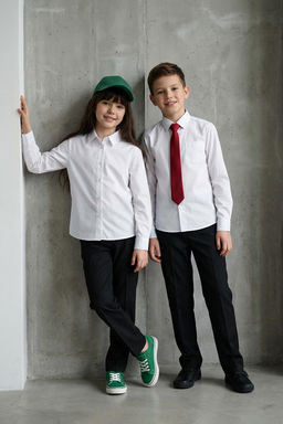 Unisex Beyaz Cocuk Pamuklu Basic Regular/Normal Kesim Dokuma Okul Gomlegi TKDAW25GO00002 - Trendyolmilla фото 6