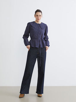 Bebe Yaka Ekose Gofre Kad?n G?mlek