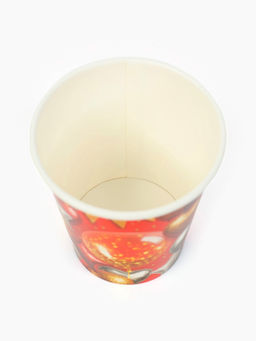 Цена за 10 шт. Стакан одноразовый бумажный «Воздушные шары», красный 250 мл