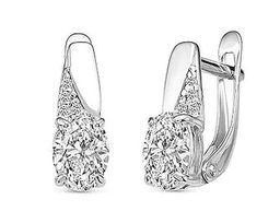 Серьги из серебра куб.циркон., В10-0809
