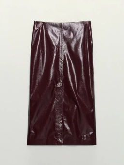 Юбка миди из искусственной кожи / Zarina