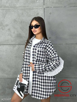 Рубашки в клетку женская