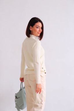 Martichelli Джемпер молочный линии  фото 8