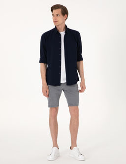 Lacivert Slim Fit Uzun Kollu G_mlek - Pierre cardin фото 4