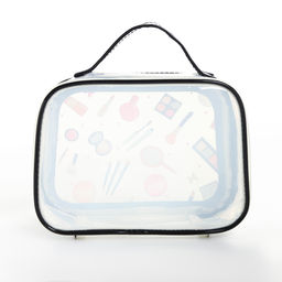 Косметичка на молнии, цвет чёрный/прозрачный