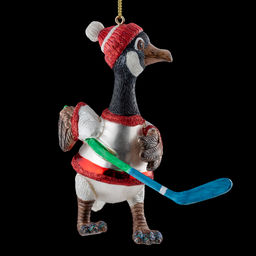 Цена за 1 шт. Украшение ErichKrause Decor Пингвин-хоккеист 11см, стекло