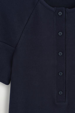CAMISETA HENLEY DE CANAL? CON CUELLO REDONDO - H&m фото 6