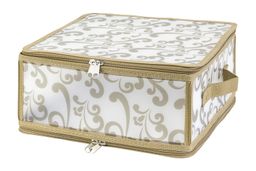 Кофр складной для хранения 30*28*15 см Узор на серебре на молнии, пластик. - Elan gallery фото 3