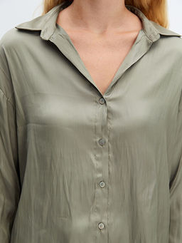 Oversize Saten Kad?n G?mlek