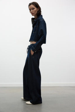 Z1975 MID-WAIST WIDE-LEG JOGGER JEANS - Zara фото 10