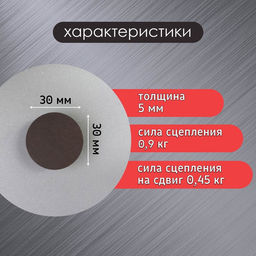 Цена за 40 шт. Магнит технический ферритовый (магнитит на обе стороны), 30×5 мм