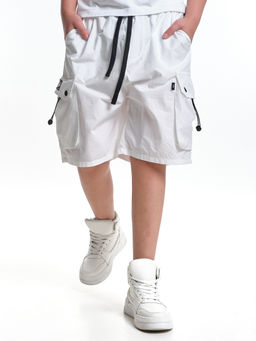 Шорты карго для мальчика 33-91203 белый