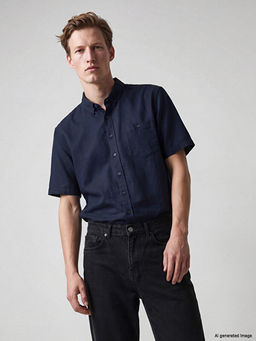 Regular Fit Keten Kar???ml? Erkek G?mlek
