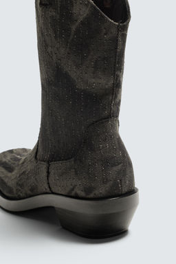 BOTA COWBOY DENIM / Negro