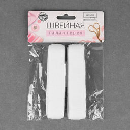 Цена за 2 шт. Липучка на клеевой основе, 20 мм 100 5 см, цвет белый - Арт узор фото 7