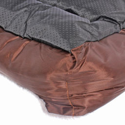 Лежанка для животных "Место БРО", цвет коричневый, внутр. ткань серого цвета, размер S, 43*32*11см (Лейбл)