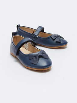 Deri G?r?n?ml? Fiyonk Detayl? K?z ?ocuk Babet - Waikiki фото 3