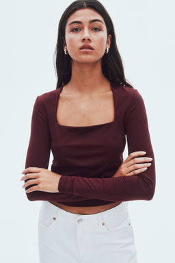 Top de manga larga en microfibra - H&m фото 8