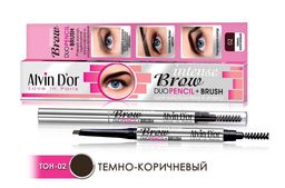 Alvin Dor P-9 Карандаш д/бровей механический с щеточкой (тон 02 Dark Brown)