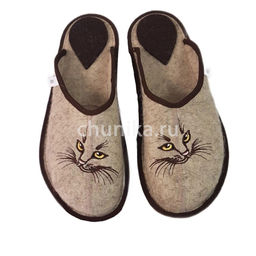 Тапочки без задника, вышивка «кошечки» - Чуника фото 9