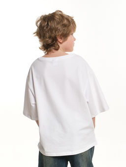Футболка с принтом 22-7450 белый - Mini maxi фото 20