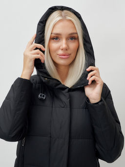 Пальто зимнее MTFORCE 9606Ch женское черное утеплитель 270 г/м²  фото 7