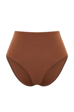 Kahverengi Yuksek Bel Hipster Basic Bikini Alt? TBESS21BA0057