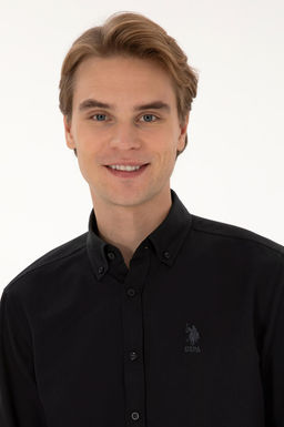 Erkek Siyah Uzun Kollu Basic G_mlek Sepette S_rpriz _ndirim - U.s. polo assn фото 2