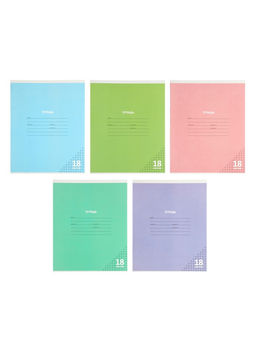 Цена за 100 шт. Тетрадь 18л кл КПК "Пастель", обл мел карт, блок №2, 5В МИКС