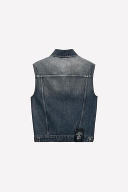 WAXED DENIM WAISTCOAT LUDOVIC DE SAINT SERNIN x ZARA  фото 3